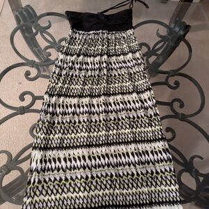 Faded Glory Strapless Dress in Black, White, and Cream